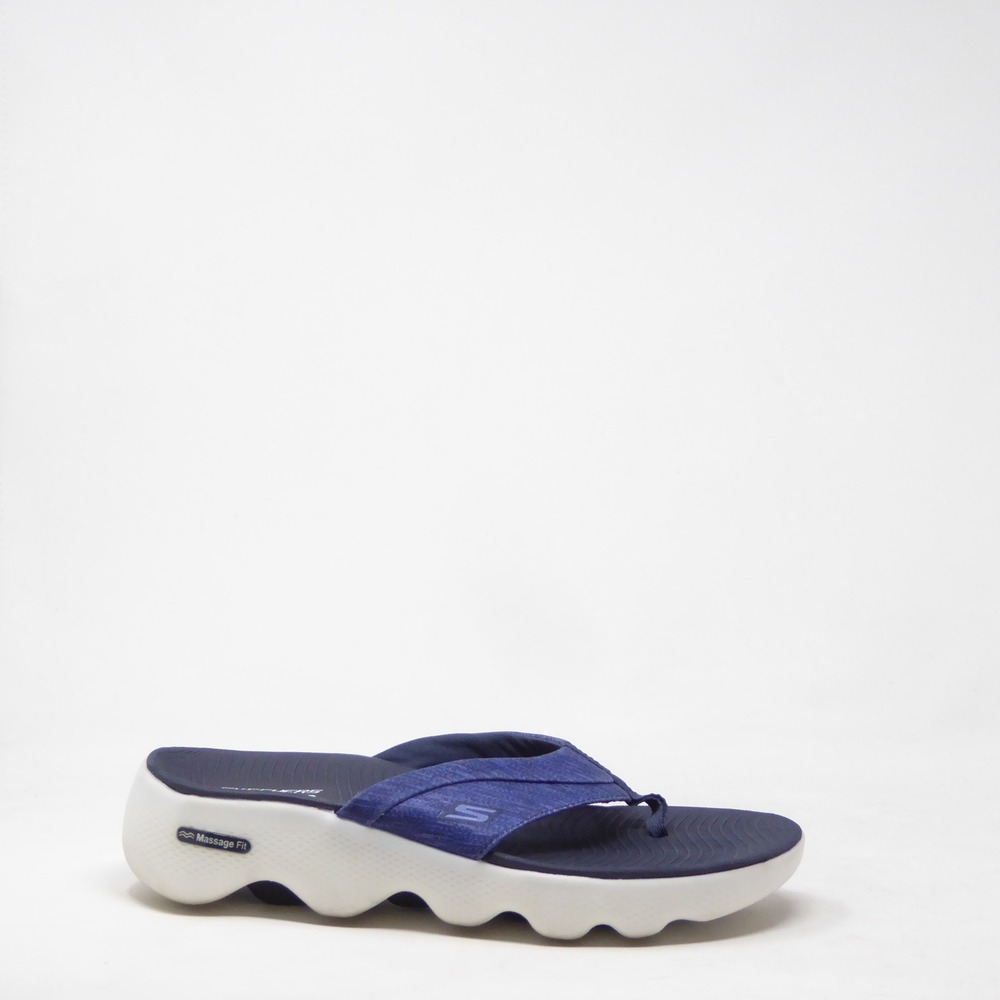 Skechers Womens Flip Flops Sandals Navy Massage Fit 140602 Size 11